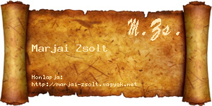Marjai Zsolt névjegykártya